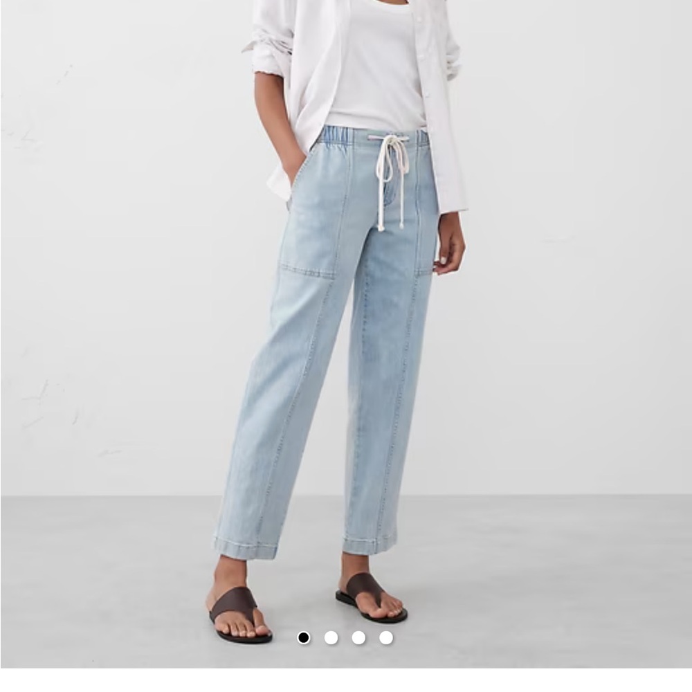Banana Republic Factory Blue Cropped Ankle Jeans